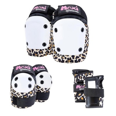 187 Killer Pads Six Pack Protective Gear L/XL Moxi Leopard Skate Pads