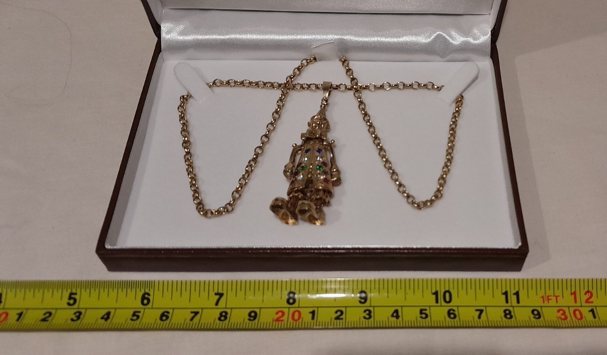 LARGE 9ct Yellow Solid Gold Articulated Movable C… - image 5