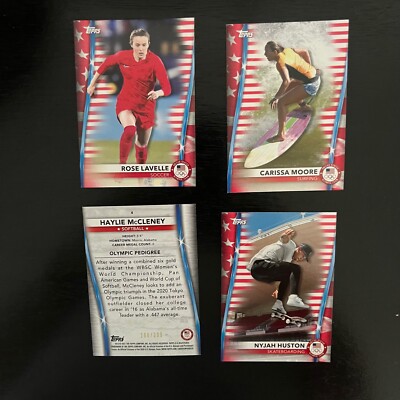 2020 2021 Topps Olympics Red-White-Blue Parallel #/299 You Pick