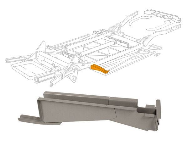 VW T2 Bay Preservation Parts Nearside Left Outrigger Jacking Point 211703115
