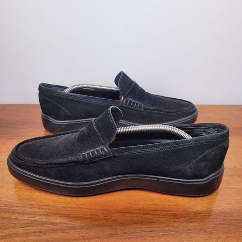 Mocassini Tods Tod's neri scamosciati penny scarpe da guida uomo UK 8 US 9 slip on - Foto 3 di 16