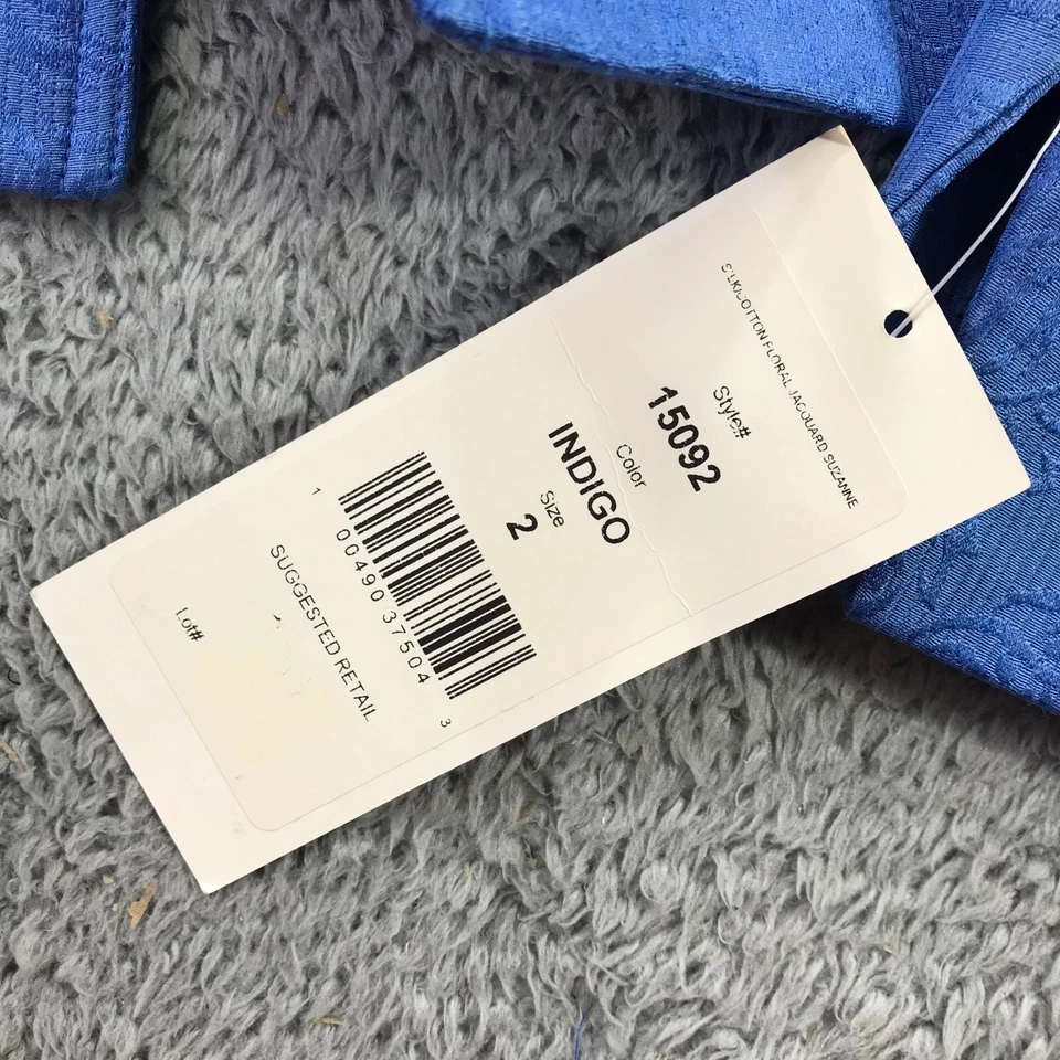 NINA MCLEMORE 夹克女式 2 夹克花卉提花苏珊娜外套西装外套 — 第 3/4 张图片