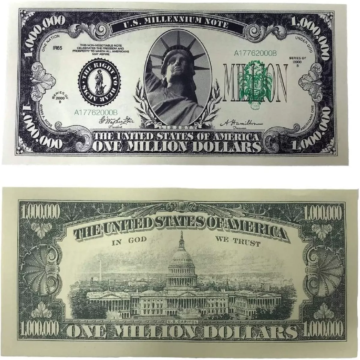 Banknotes Million Dollars, 1 Million Dollar Bill