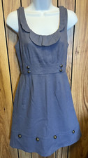 Anthropologie Moulinette Soeurs Womens Wool Blend A Line Dress Sz 2 Dusty Blue