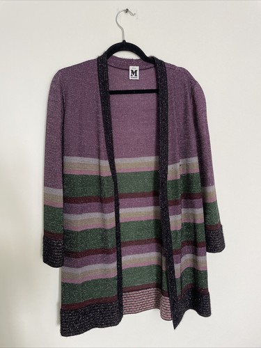 Missoni Women cardigan Purple Long Sz 