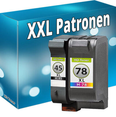 TINTE PATRONEN für HP 45+78 DeskJet 930C 970CXI 1220C 1280 REFILL DRUC