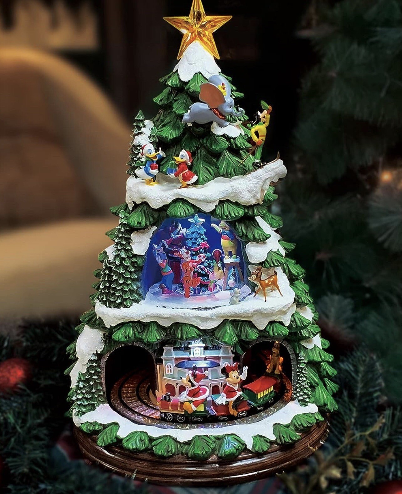 Disney Animated Holiday Tree with Music and LED Lights, 8 Classic