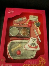 Rare 18" Doll Dog Puppy Playset Set Bed Toys Kong Brush Misc. Our Generation Pet