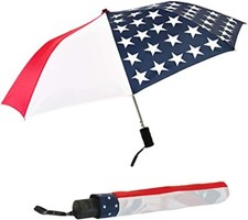 StrombergBrand Patriot American Flag Umbrella Red White  Blue AFAF Foundation