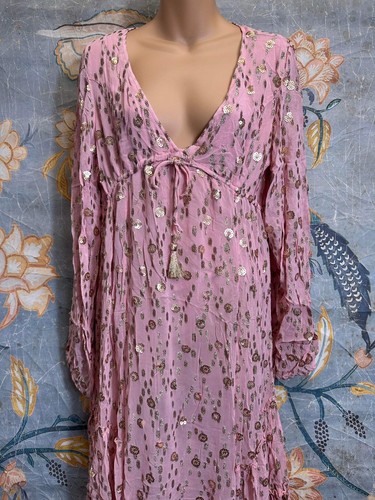Free People Damen Maxikleid rosa Celina Größe XS - Bild 3 von 5