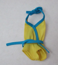 BARBIE ...1970'S YELLOW SWIMSUIT W/BLUE TRIM