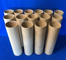 15 Sturdy HEAVY DUTY Empty Bubblewrap CARDBOARD ROLLS Tubes Arts Crafts 12” x 3”