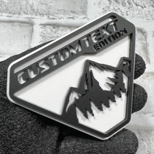 2 Fender Badges Emblem for Ford Bronco Badlands 2021-2025, Custom TEXT and COLOR