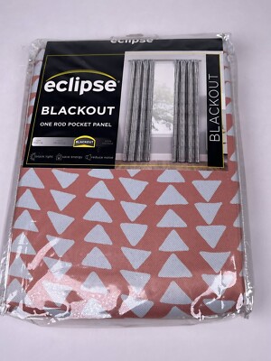Eclipse Blackout Curtain Triple Weave Energy Saving Rod Pocket Panel Naya Coral