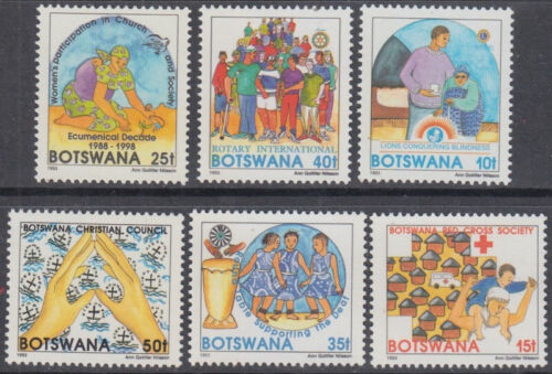 BOTSWANA Sc # 544-9 CPL SET MNH VARIOUS ORGANIZATIONS incl ROTARY, LIONS - Picture 1 of 1