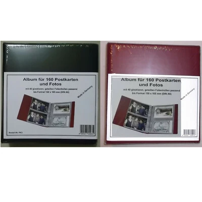 KOBRA Postkartenalbum für 160 Ansichtskarten Karten AK Briefe BLAU & ROT
