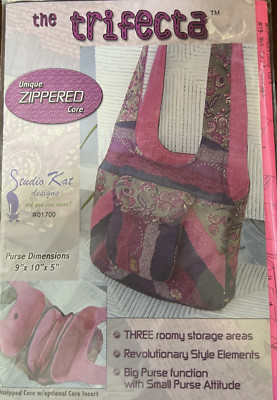 The Trifecta purse quilt pattern by Studio Kat Designs