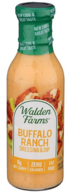 Aderezo y inmersión WALDEN FARMS 'Buffalo Ranch' cero calorías, carbohidratos netos 355 ml EE. UU.