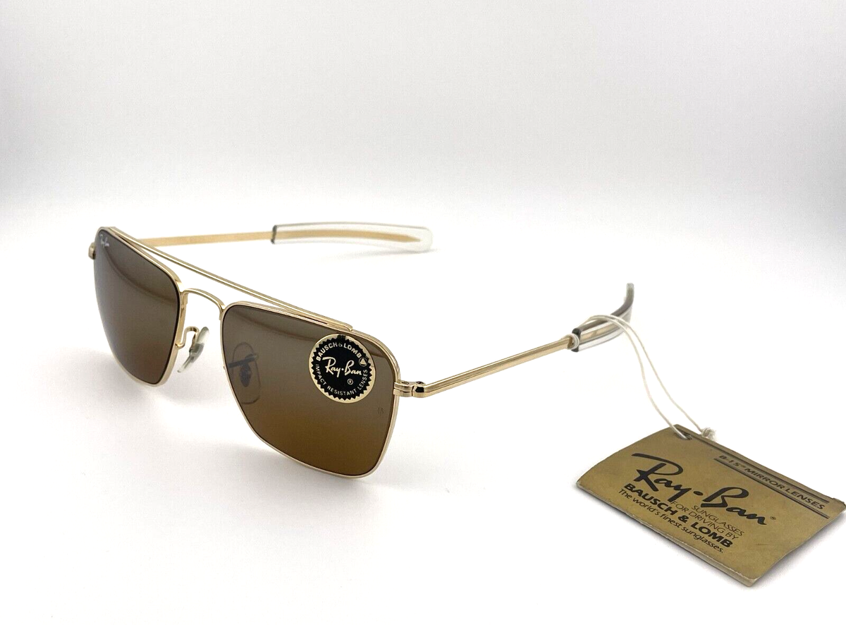 Ray Ban Caravan Echelon Pilot W1350 B&L B-15 Brown Top Gradient