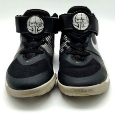 Nike Team Hustle D 9 PS Black/Silver Boy's Sneakers-Sz 12C AQ4225-001