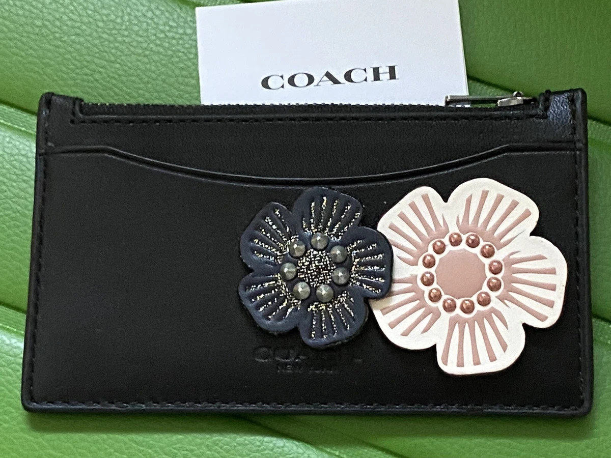 Coach tea outlet rose wallet