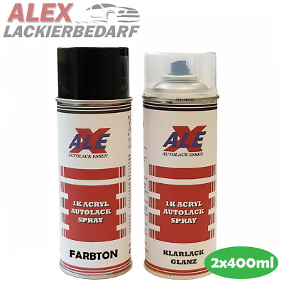 Autolack Spraydose für VW AUDI LB9A B9A Candy weiss + Klarlack 2x400ml