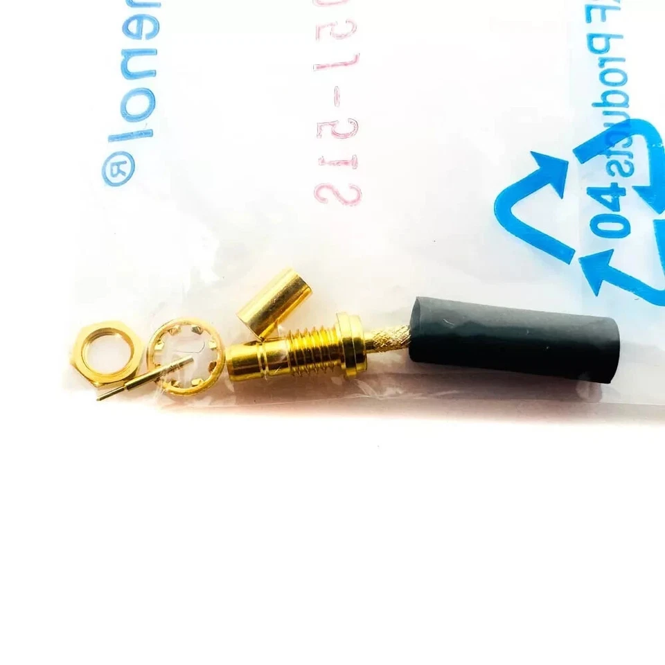 Amphenol 903-505J-51S RF Coaxial SMB Connector Straight Crimp Jack Bulkhead - Image 2 of 3