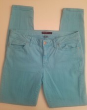 Tommy Hilfiger Jean Women 6 Skinny Blue Mid Rise Denim Pants Ankle 32x29.5" J-57