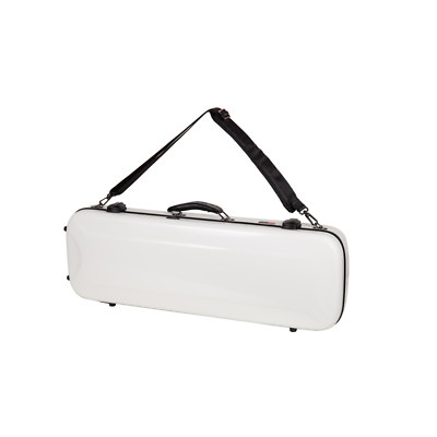 Crossrock Fiberglass Oblong Case fits 4/4 Full-Size Violin，TSA Lock