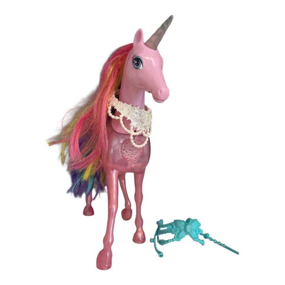 Barbie Dreamtopia Juguete Unicornio Rosa | 12" | Cuerpo Brillo | Melena Arco Iris | Luces Foto 3 de 4