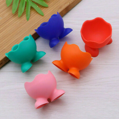 5Pcs Silicone Egg Cup Holders Kitchen Breakfast Boiled Eggs Serving Cups Gift