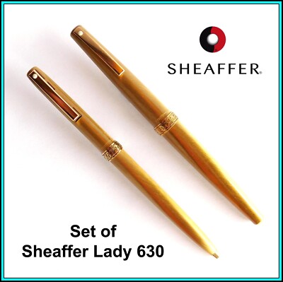 Set of Fountain & Ballpoint Pen Lady SHEAFFER 630, 14k Medium Nib
