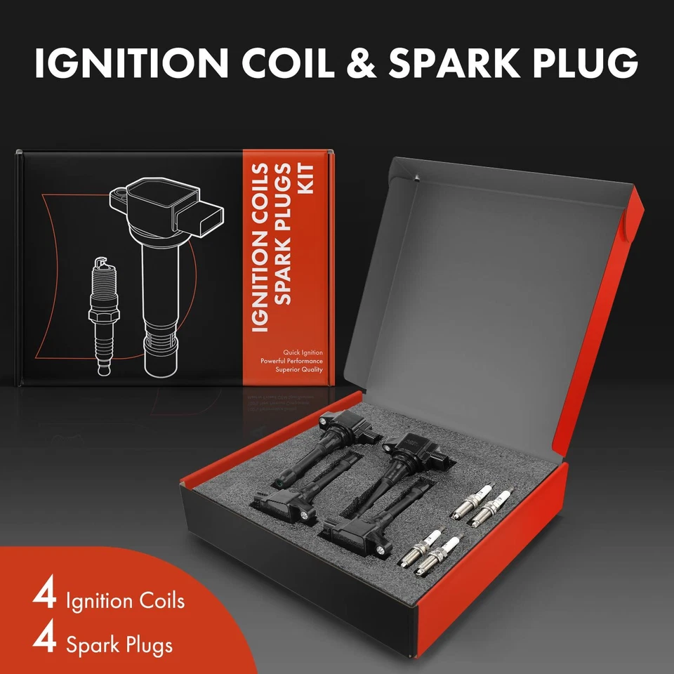 Kits de bujías de encendido e iridio de 4 piezas para Nissan Versa Note 14-19 Micra Foto 2 de 4