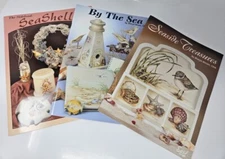 Lot of 3 Sharyn Binam Acrylic Decorative Painting Sea Seashell Patterns Books