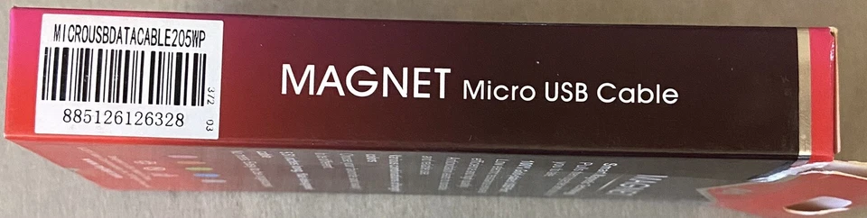 Cable magnético micro USB MYBAT NUEVO EN STOCK puerto USB chapado en oro Foto 4 de 4