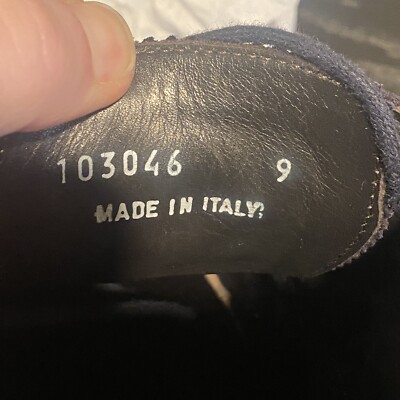 Mens Brooks Brothers Navy blue suede Wingtip Oxfords shoes Size 9 Made In Italy Mens Brooks Brothers Navy blue suede Wingtip Oxfords shoes  main image 3