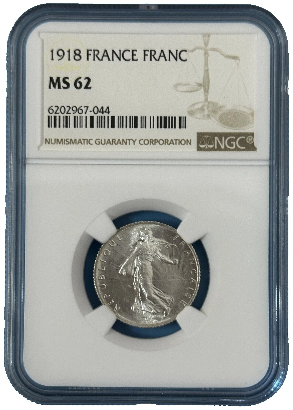 Moedas de prata 1918 Ano Francês