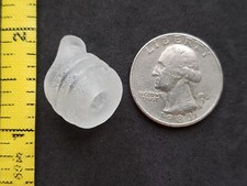 GENUINE BEACH SEA GLASS SURF TUMBLED WHITE CLEAR SNOW NECK LIP FROSTED RARE T01