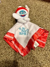 Rudolph Red Nosed Reindeer Lovey Rattle Security Blanket MY FIRST BUMBLE 12x12
