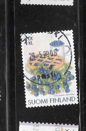 FINLAND SC#1267 2006 POSTALLY USED BLUEBERRIES & PIE COMMEMORATIVE STAMP