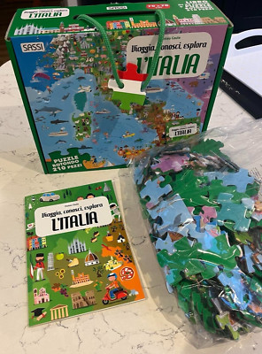 L'Italia 210 Teile Puzzle und Buch Italienisch. Travel Learn Explore Matteo Gaule