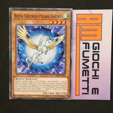 BESTIA CRISTALLO PEGASO ZAFFIRO YU-GI-OH AFFARE RARA COMUNE ITALIANA