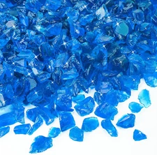Crushed Fire Glass for Natural or Propane Fire Pit, 10 Pounds Decorative Recycle