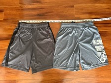 2 Pair Boys Athletic Training Shorts Adidas Tek Gear 100 Polyester Size M 10-12