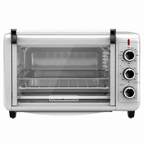 BLACK+DECKER TO3215SS Crisp N Bake Convection Air Fry Countertop Oven, Used