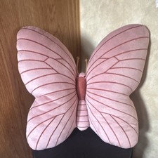 Pink Butterfly Shaped Plush Decorative Pillow for Girls Bedroom Animal Theme