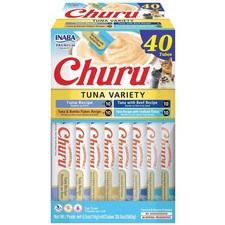 Churu Cat Treats Variety Pack, 40 Tubes, Tuna Flavor