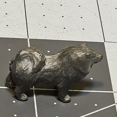 Vintage Samoyed Dog Rawcliffe Pewter Miniature Tiny Figurine Stamped 1982
