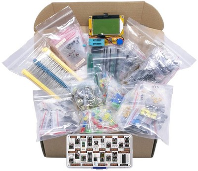 XL Electronic Component Kit Assortment, Capacitors, Resistors, , Transistors,...