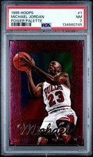 1995 NBA HOOPS MICHAEL JORDAN #1 POWER PALETTE INSERT PSA 7 NEAR MINT
